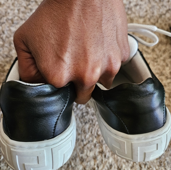 VERSACE toddler Leather sneakers with Gold Studs-worn once-s30EU - Picture 5 of 7